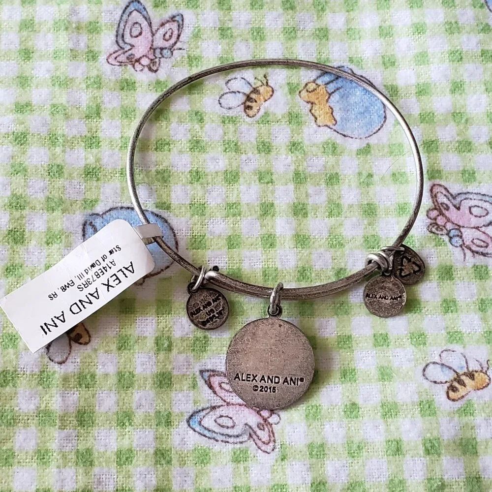 Alex and Ani Silver Charm Star of David Hanukkah Bracelet Bangle 763